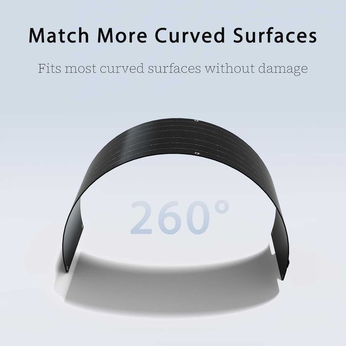 XINPUGUANG 50W 12v Гъвкав соларен панел, монокристален, 102,5х25х0,3см