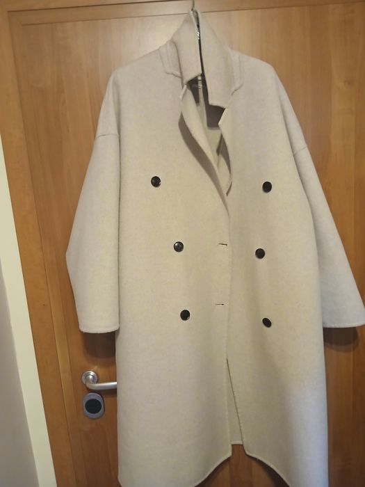 MANGO преходно палто с вълна