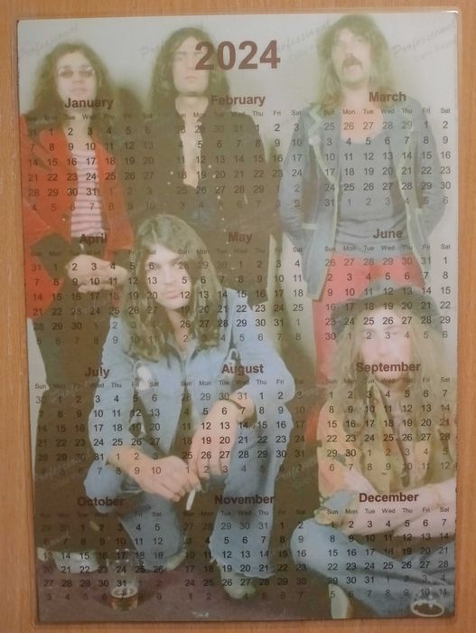 Календар на Deep Purple за 2023-2024 г.  формат А4 и Dio