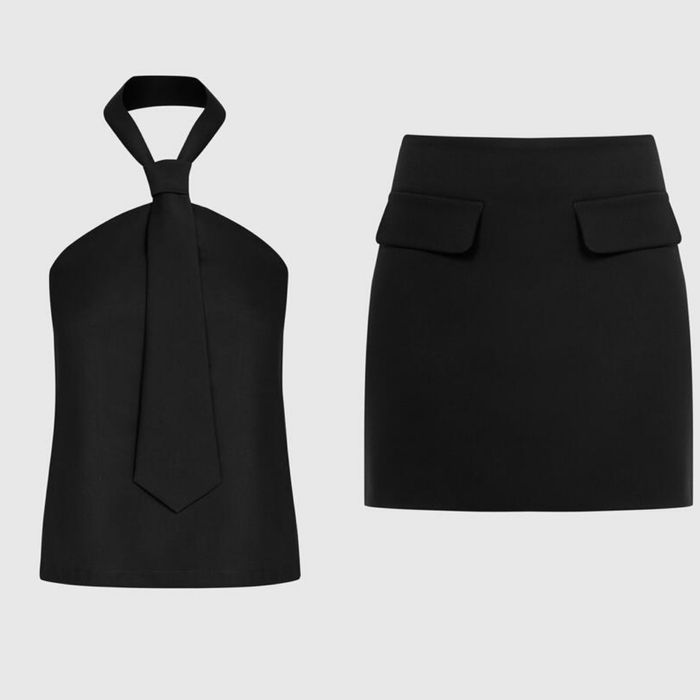 Cliche Пола и топ / бюстие с вратовръзка / комплект