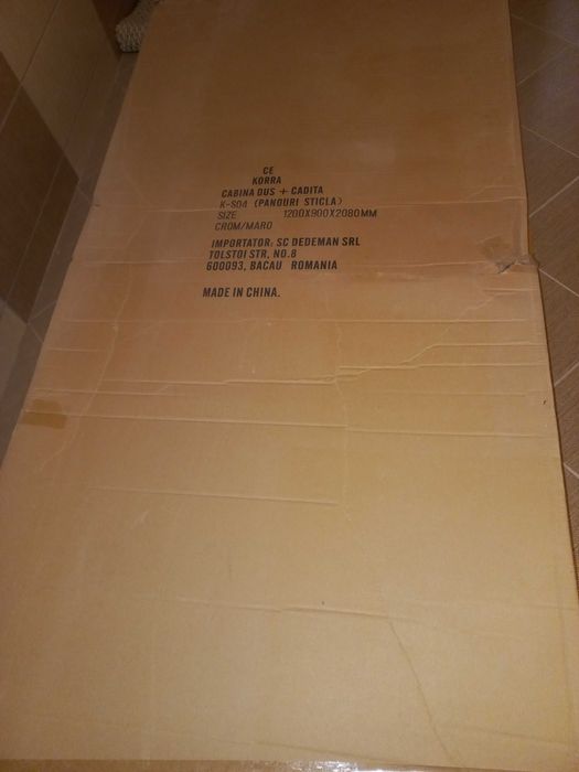 Cabina de dus din sticla si cadita Korra, noua, in ambalajul original