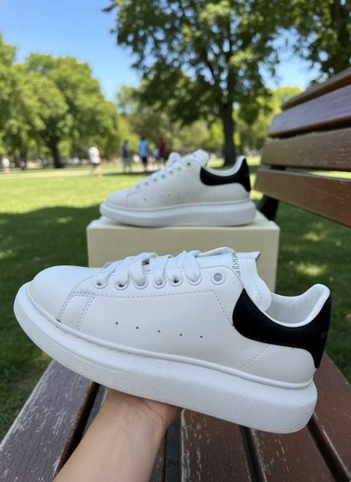 Adidasi Alexander McQueen Alb / Piele Naturala Full Box