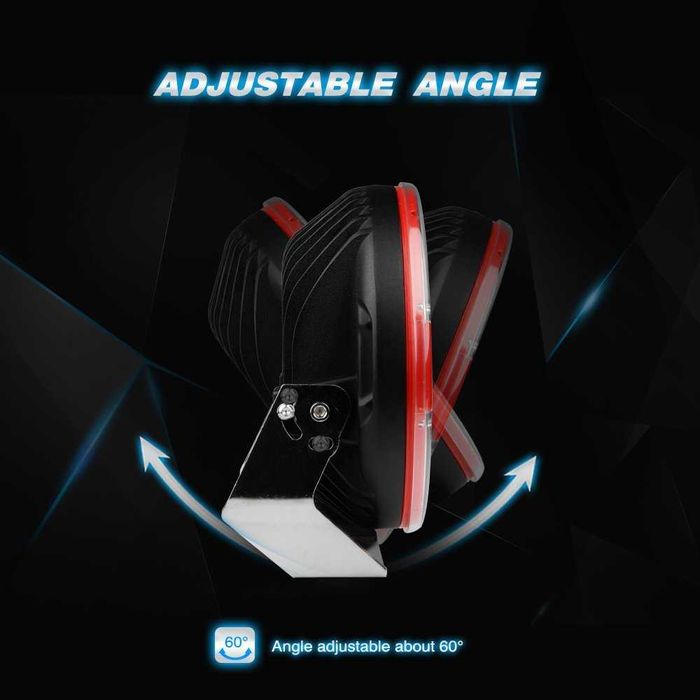 96W LED ЛЕД Диоден мощен халоген фар прожектор лампа 9'' 225 MM 12-24V