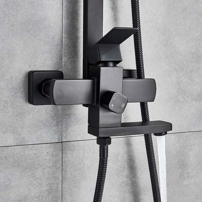 Комплект душ колона, стенен монтаж, двойно управление, керамика, 131-2