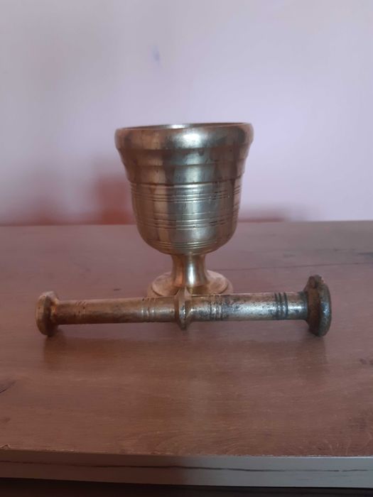 Хаванче с чукало, чист месинг, Бг производство от старите