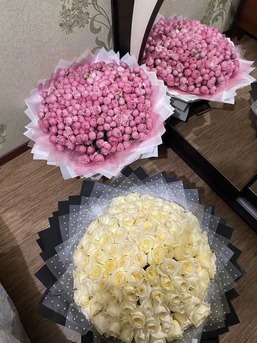 Роза 101 пионы 101