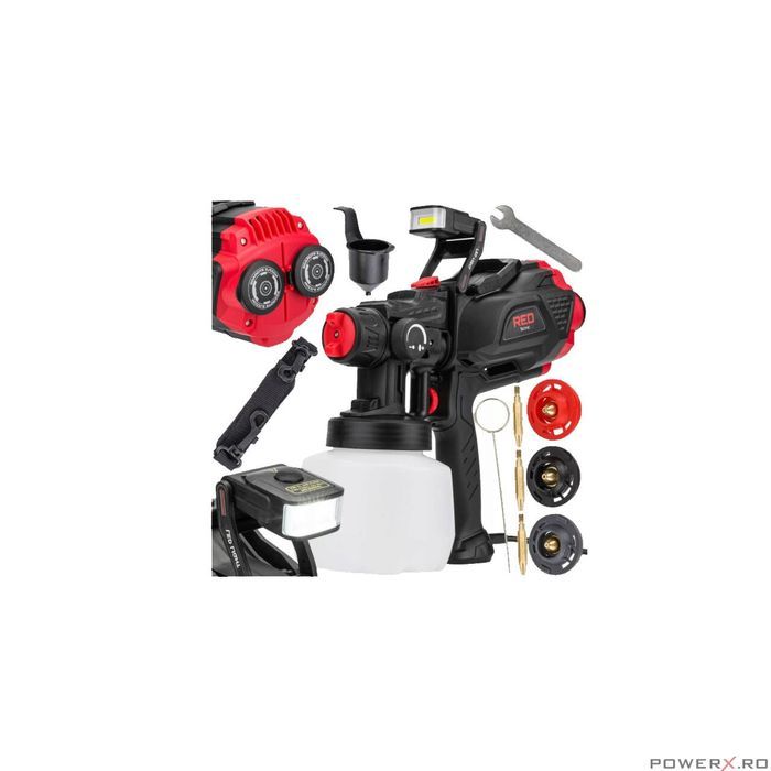 Pistol vopsit electric HVLP, 650 W, capacitate rezervor de vopsea 1200