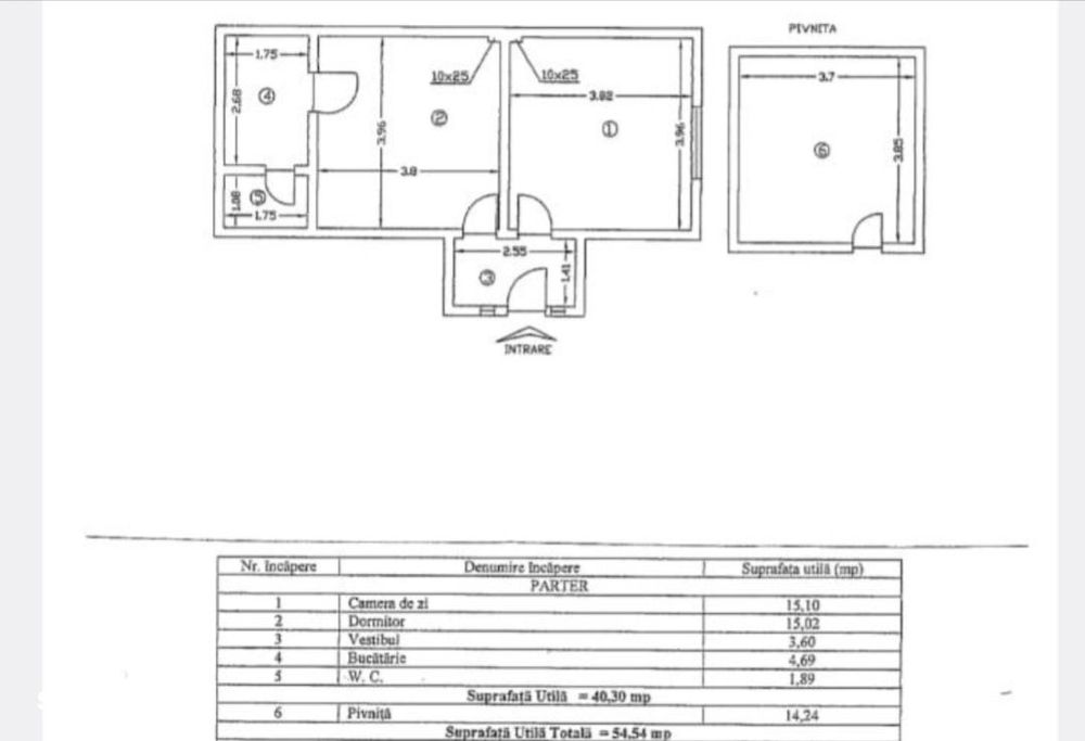 Apartament Gara de Nord curte comuna