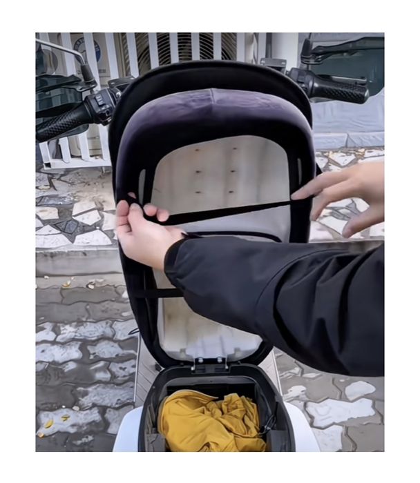 Коврик (чехол) с подогревом для мопеда