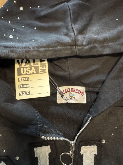 Vale Forever "Valley Dreams" RHINESTONE Black Zip Up
