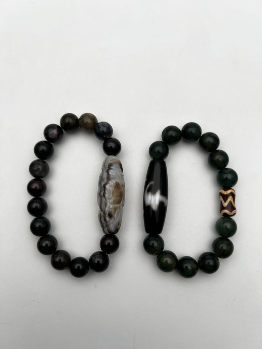 Бусины Дзи старинные