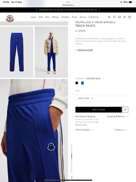 Moncler&Palm Angels-оригинална долница 48 м,33-34номер дънки