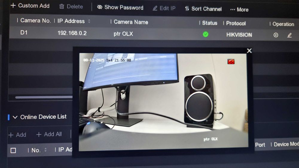 kit Hikvision: NVR 16 canale + HDD 6GB + o camera IP + Switch