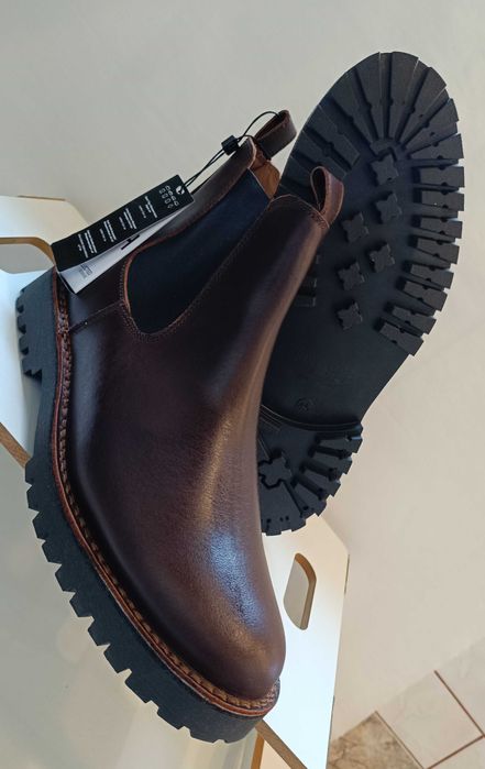 Ghete chelsea 45 premium plain toe Selected NOI piele naturala