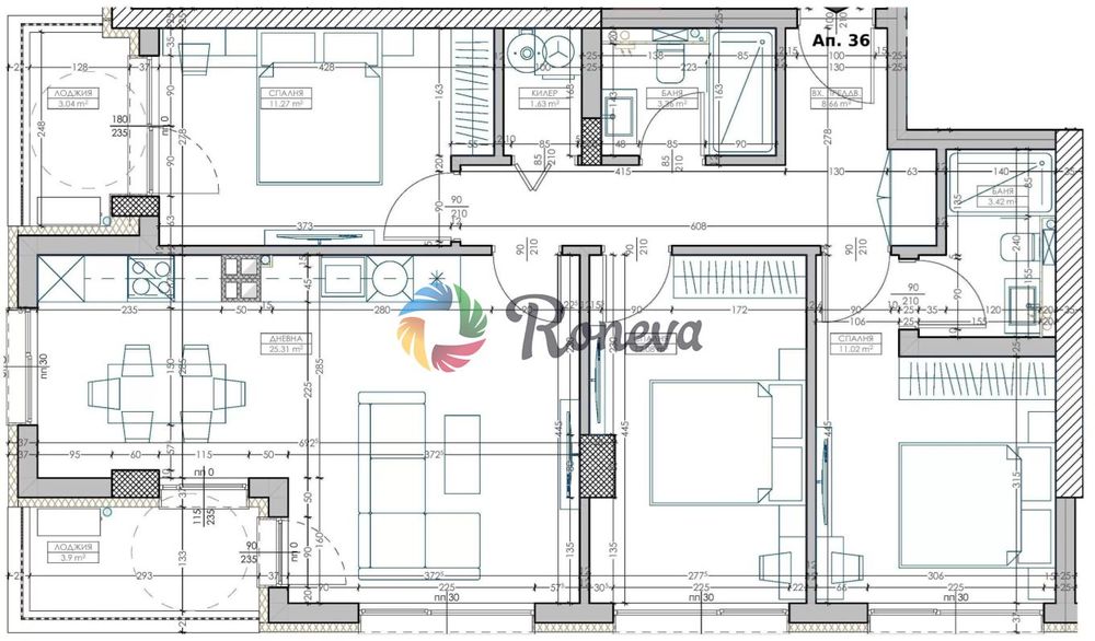 Продава се Многостаен апартамент в Варна, Младост 2 - 120 кв.м за 1459 €/кв.м - Снимка #3