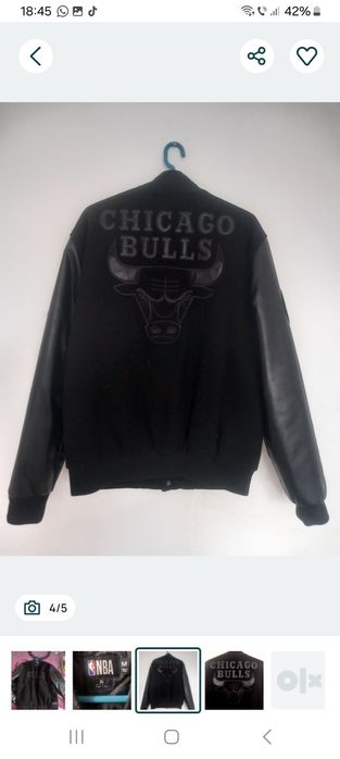 Jachetă Chicago Bulls stil universitar