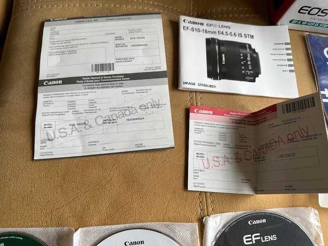 Фотоапарат Canon EOS 70 D с 3 обектива, чанта за носене и аксесоари