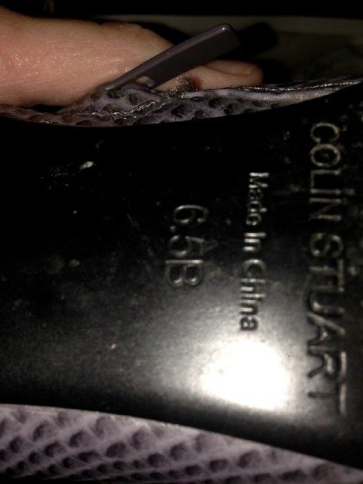 Colin Stuart by Victoria.s Secret Ghete piele sarpe Gri 37 NOI