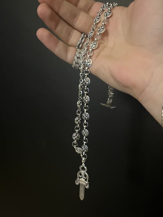 Lant Chrome Hearts Silver Dagger nou