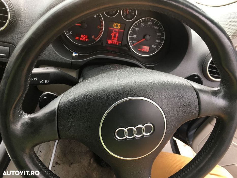 Volan cu Padele 3 Spite Piele Complet cu Airbag Audi A3 8P 2003 - 2013