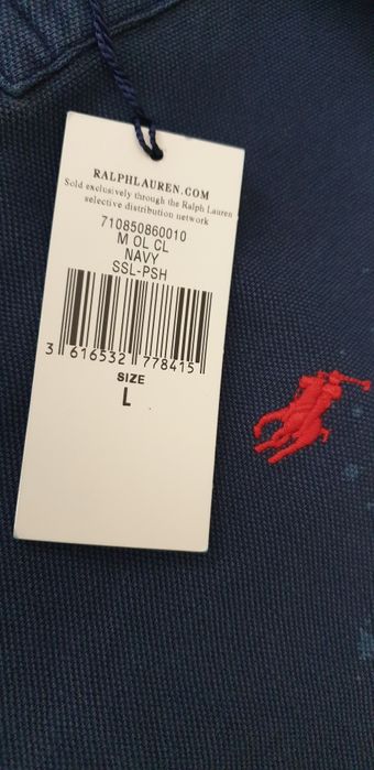 POLO Ralph Lauren Garment Dyed Pique Cotton  L ОРИГИНАЛ! Мъжка Тениска