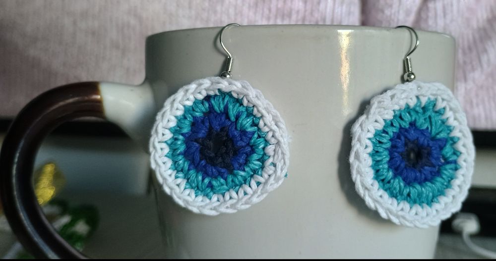 Cercei handmade crosetati