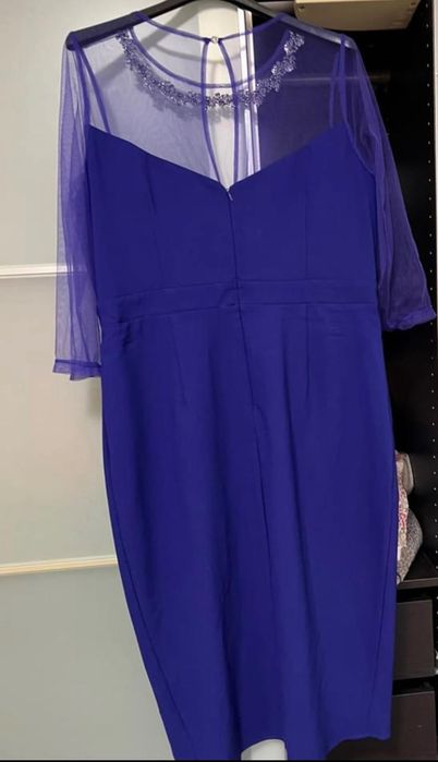 Rochie albastra,model deosebit,mar.46,ca si noua