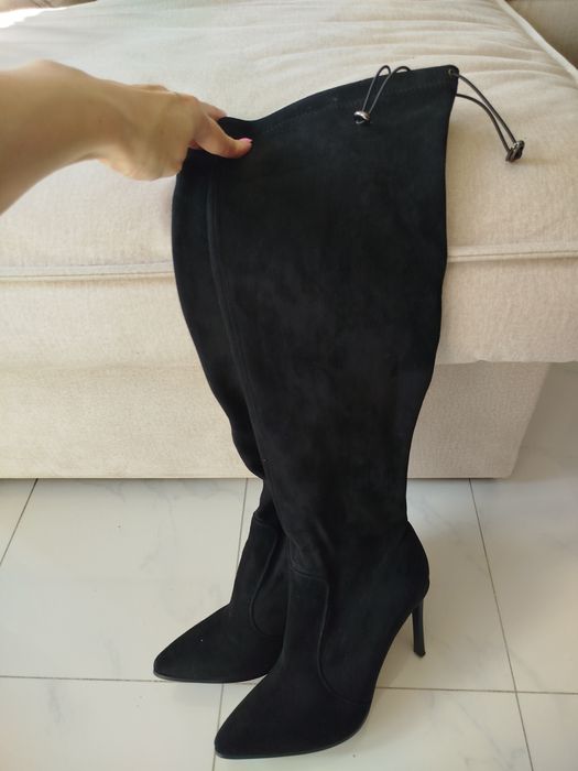 Велурени дамски  ботуши