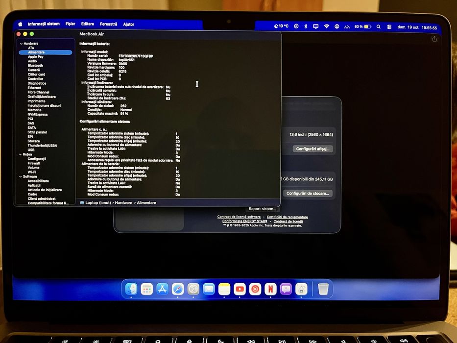 Vând Macbook Air M2, 8 GB, 256 GB, 2022