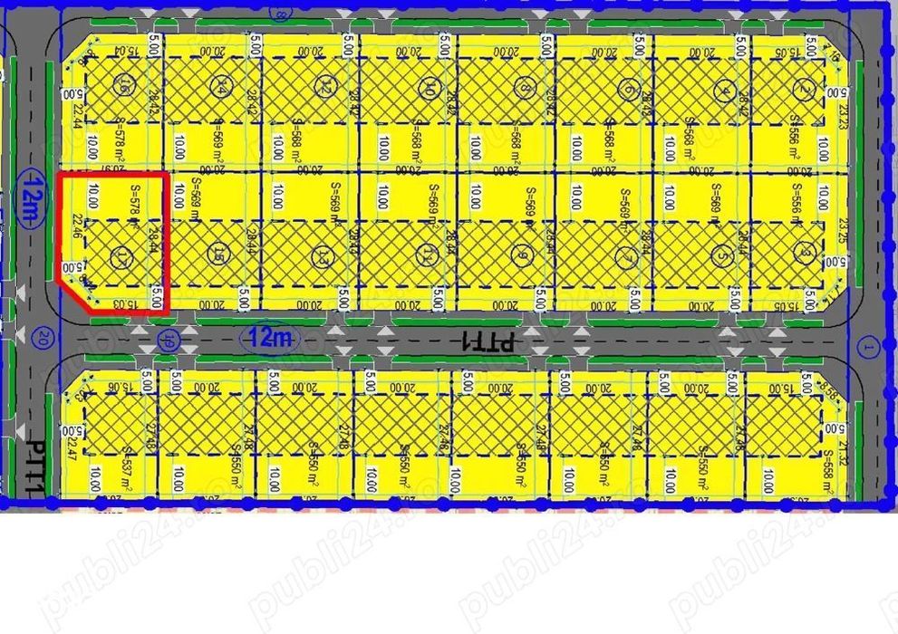 COMISION 0%, Teren 587 MP, 2 Fronuri, Utilitati, Regim P+1E, SACALAZ
