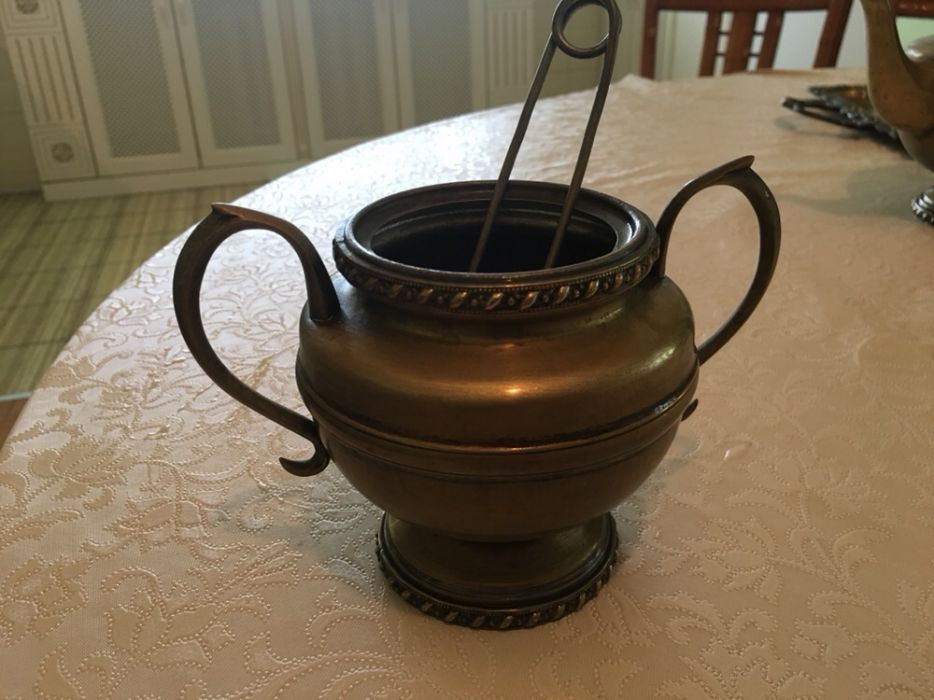 Антиквариат сервиз металл 19 век