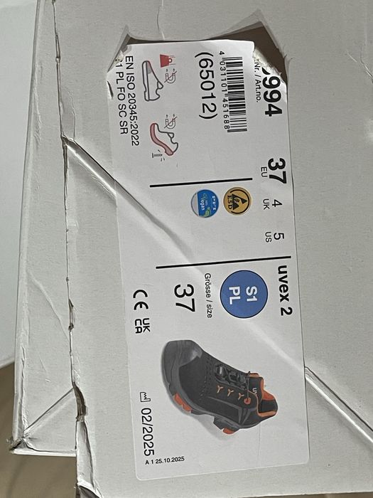 Pantofi protectie , uvex , S1, nr.37
