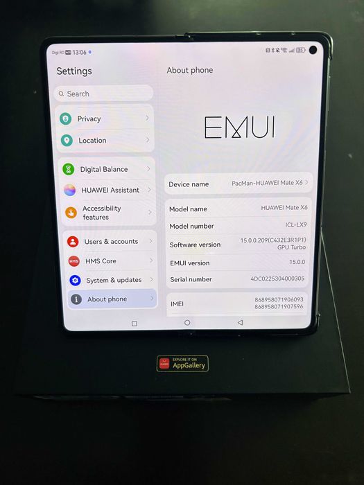 Huawei Mate X6, 12GB RAM, 512GB, Black, Garantie 12.2027