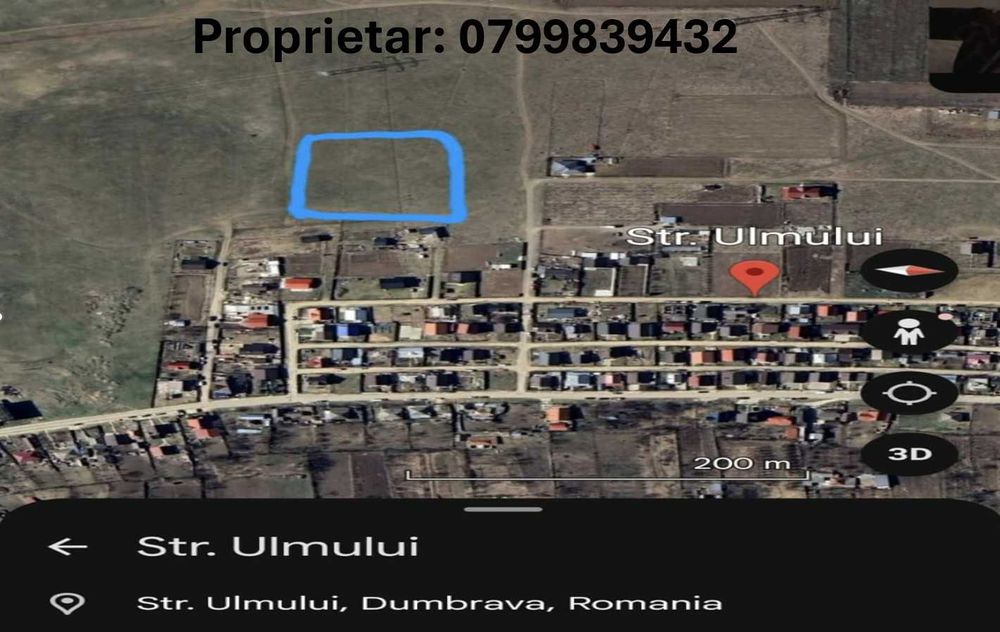 Proprietar - Teren intravilan 954 mp –  Dumbrava, Iasi.