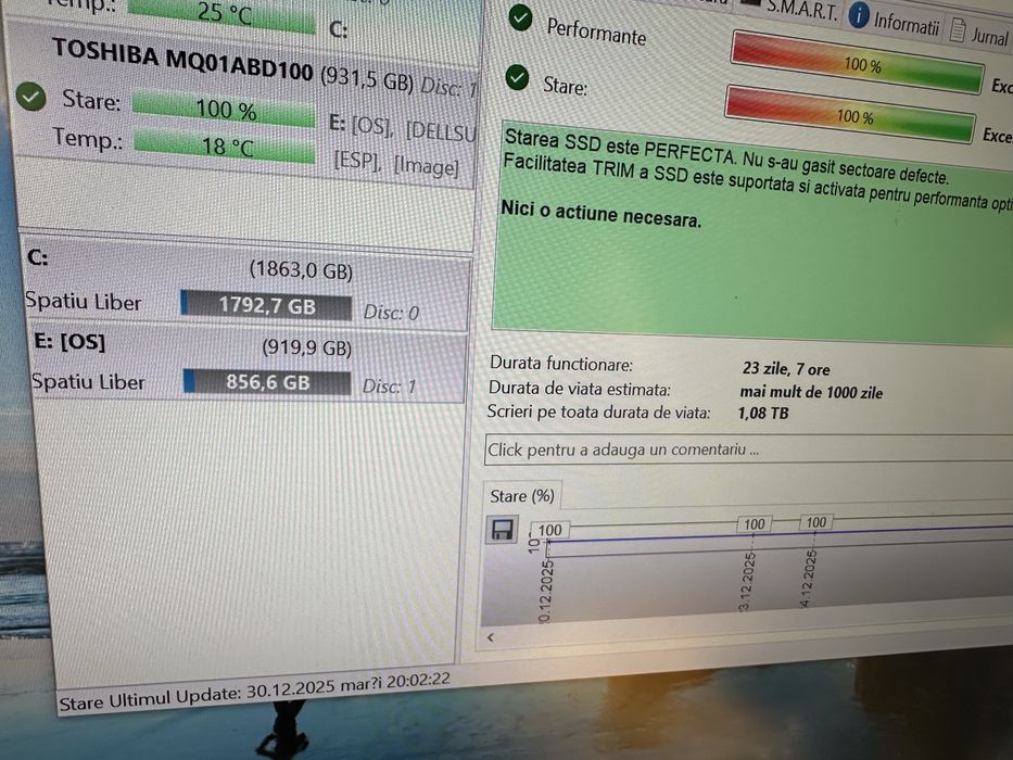 Hdd portabil toshiba 1tb de culoare negru mat inchis