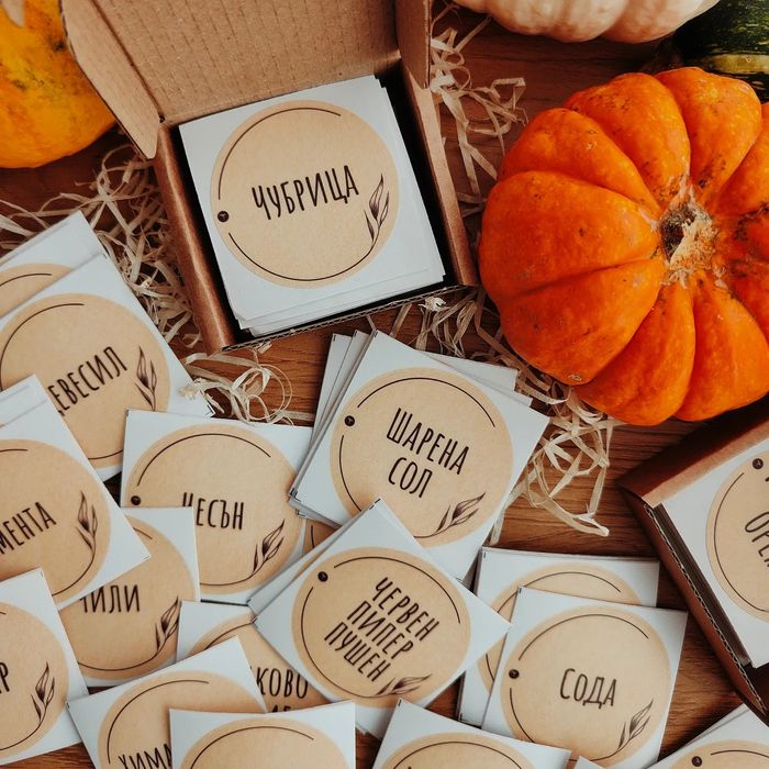 Стикери / Етикети за подправки Natural