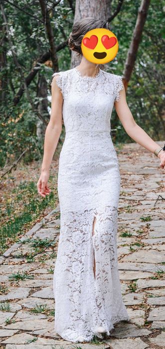 Дълга булчинска рокля