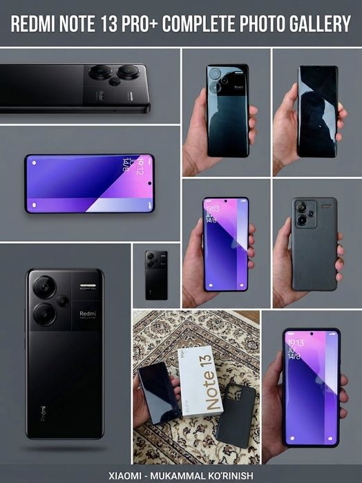 Redmi Note 13 Pro+ 5G (Qora rang / Black).