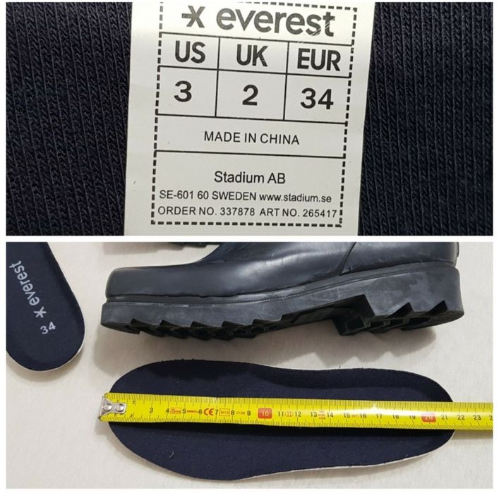 Cizme Everest Noi, din  cauciuc natural, ploaie, noroi, nr. 34 EU