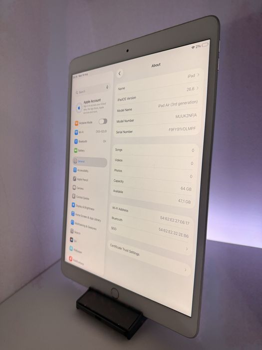 vand ipad air 3 64gb