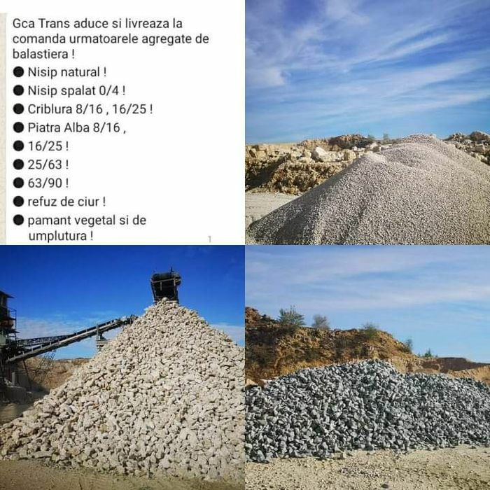 Piatra Alba vânătă orice dimensiune cap de miel nisip pietriș 5 t basc