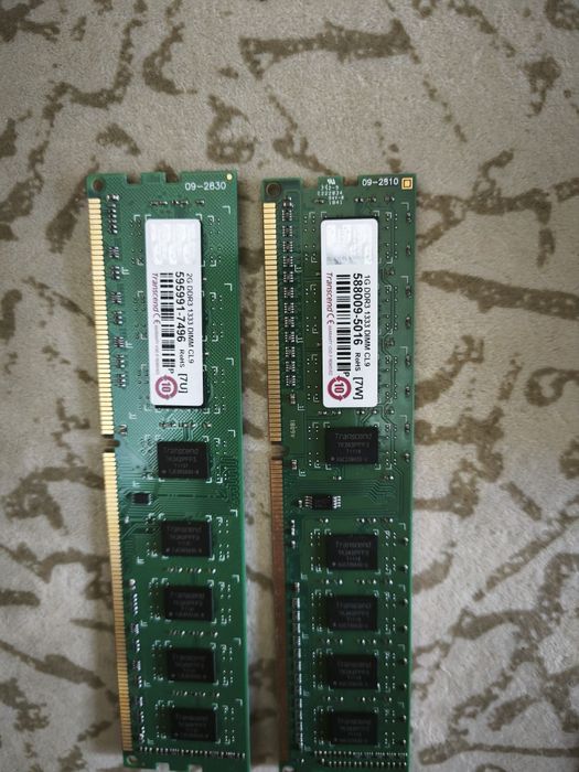 Процессор Core i3, видеокарта 1ГБ, память 1+2ГБ, кулер