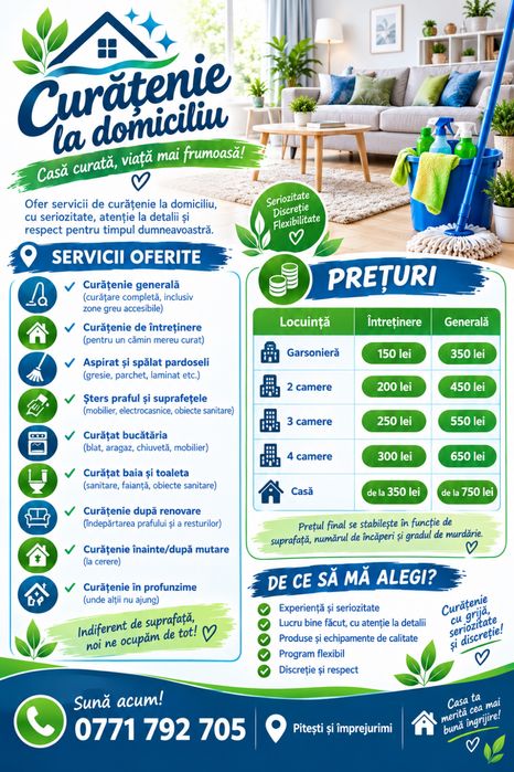Curatenie la domiciliu