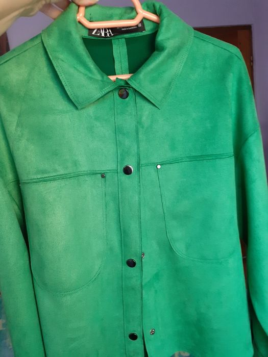 Camasa tip jacheta Zara marime XS, imitatie piele caprioara