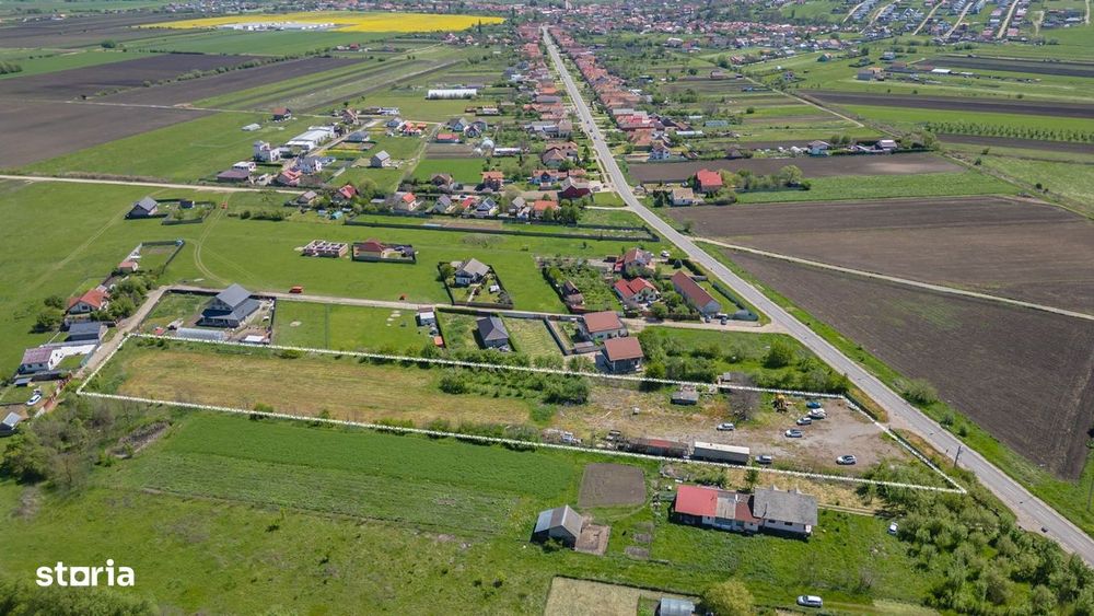 Teren intravilan Bod | Front 46 m la Asfalt | Utilități pe/lângă Teren