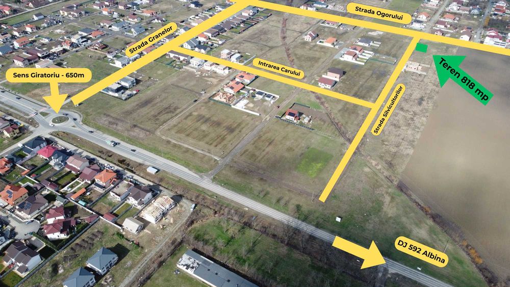 Proprietar, vand teren 818 mp Mosnita Noua, duplex, 2 fronturi