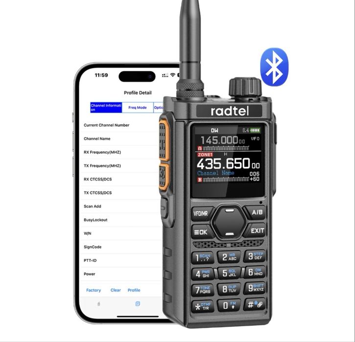 Vand schimb Statie radio portabilă Radtel RT-910B Bluetooth App  Camping drumeții Pază