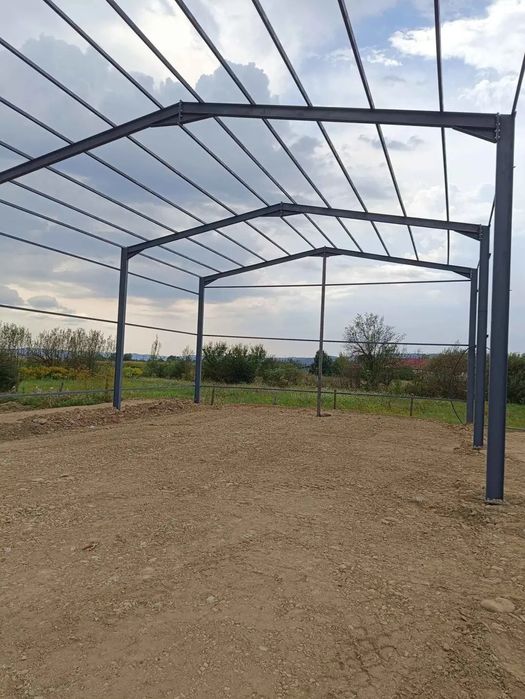 Vând hala metalica 6x10 din profil cu pane pe acoperis din Țeavă