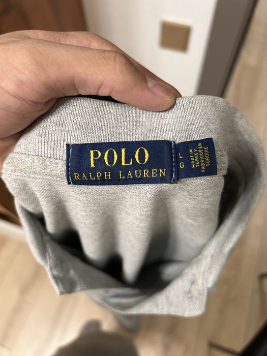 серое поло Ralph Lauren, оригинал