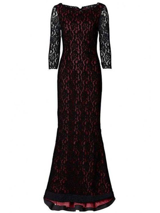 Платье бордовые кружевая